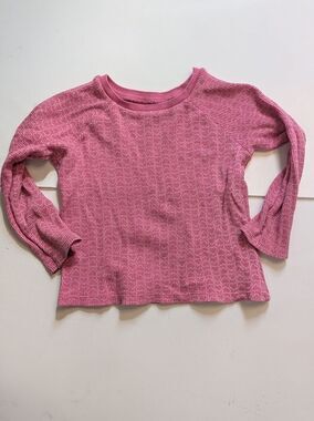 Baby Gap | Pink Textured Knit Heart Top Long Sleeve Size 4Y